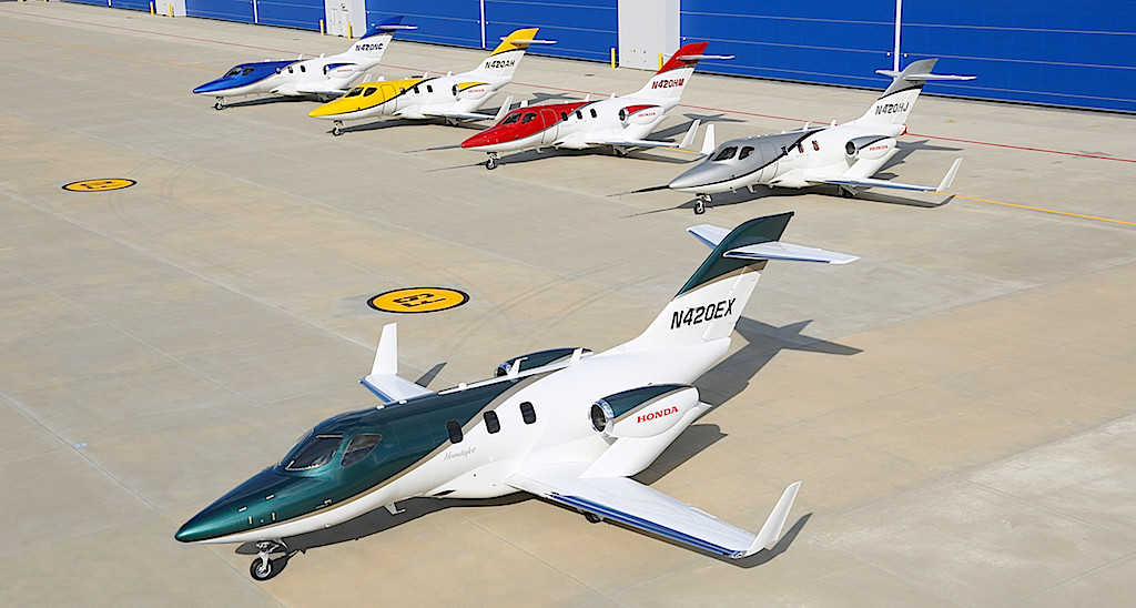 HondaJet Fleet with First Production Aircraft